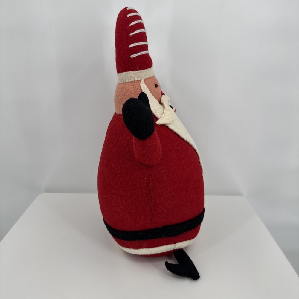 The Company‎ Store Santa Wool Felt Tabletop Christmas Decor NEW w/Tags 23" X 20" - Picture 3 of 9